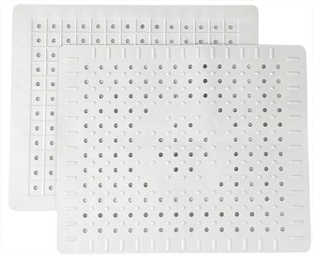 Gootsteenmat - 2 Stuks - 31 X 26 Cm - Gootsteenbescherming - Spatwand - Afvoermat - Wit