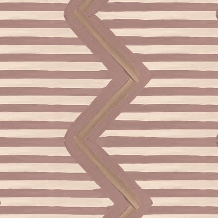 Behang Ikat Oez Zigzag Old Roze