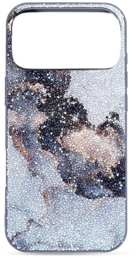 Cityhoesje - Backcover - iPhone 17 Pro Max - Marmer Glitter - Goud Grijs