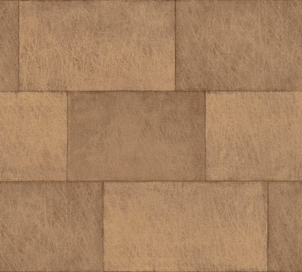 TEGELPATROON BEHANG | Metallic Glans - oranjebruin - A.S. Création Titanium 3