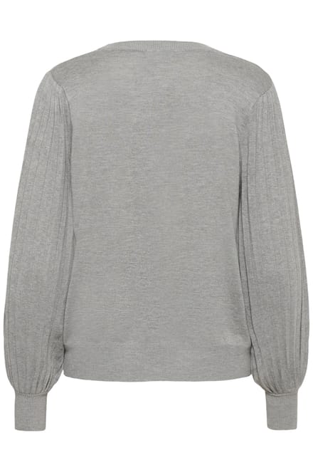 Kaffe KAlone Knit Pullover Dames Trui - Light Grey Melange