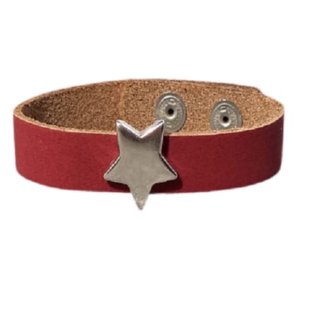 Aanpasbare armband-dark red star
