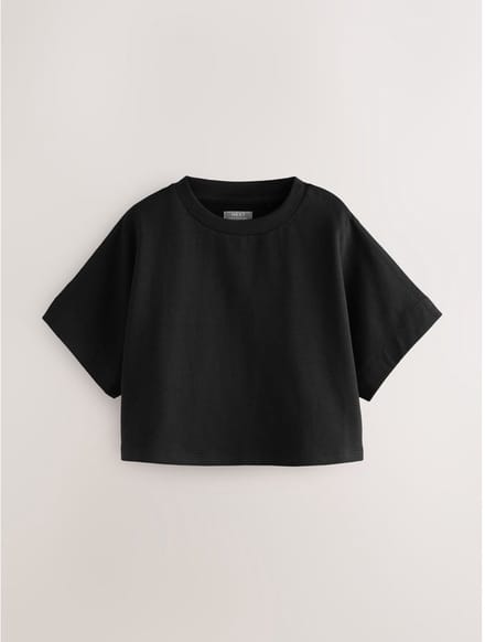 Next - Meisjes - Rechthoekig T-shirt - Zwart