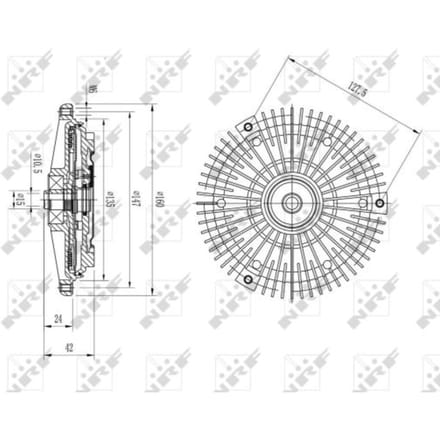 Koppeling, radiatorventilator NRF 49617