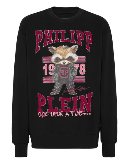 Fleece Sweatshirt College Raccoon