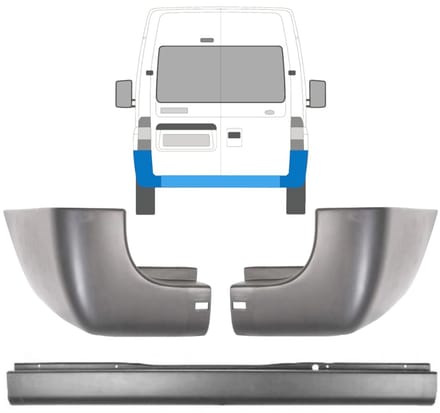 Achterbumper hoek voor Ford Transit 2006-2013 / Set