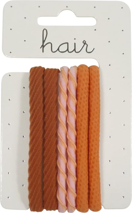 Nylon Elastiek Fantasie Model - Oranje/Coral - 6 stuks