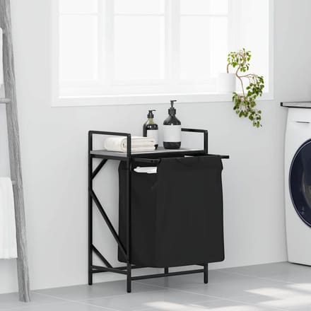 vidaXL - Wasmand - 1 - vak - met - plank - grijs - sonoma - eiken