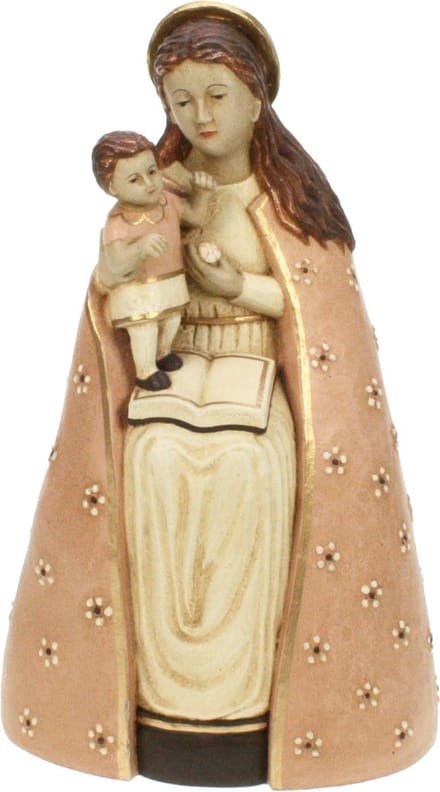 Madonna met kind oud roze/crème kleur 17x11x28cm