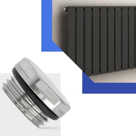Radiator blindstop - Radiatorstop blindkap - Centrale verwarming afsluiten - Vernikkeld staal - 1/2 inch - Zilver