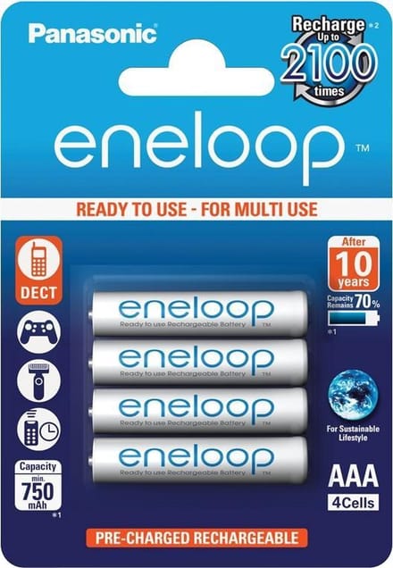 Panasonic Eneloop Micro AAA 750 mAh - 4 stuks