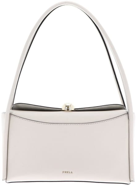 FURLA Leren schoudertas Nicole Boston Bag Sabbia beige