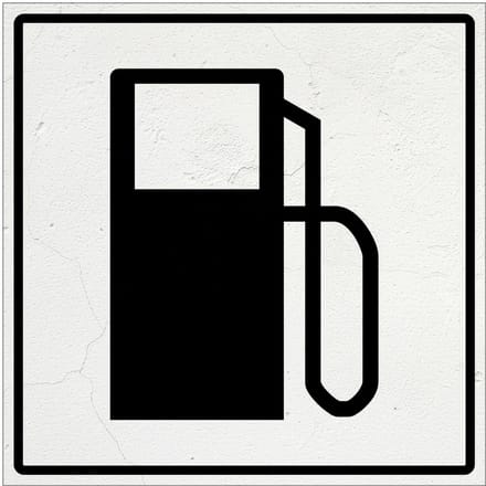Benzinestation bord | Forex Re materiaal | 40 x 40 cm