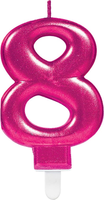 Amscan by Riethmuller - Riethmüller - Verjaardagskaars 8 Sparkling Celebrations Pink