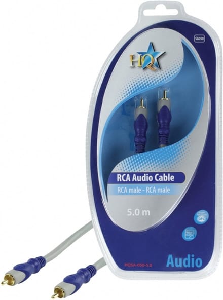 HQ Standaard Rca Mannelijk - Rca Mannelijk Kabel 5.00 M