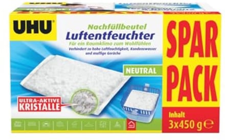 Luchtdroger navulzakken 3-pack, voorkomt vocht en muffe geuren - 450 g