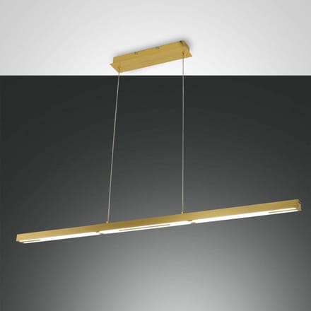 Fabas Luce Ling LED hanglamp, messing, uplight en downlight, dimbaar