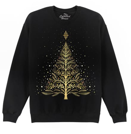 Kerstboom Christmas Night Glowing Tree The Coloured House Sweater 3XL