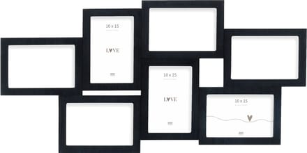 Deknudt Frames multifotolijst S68UC2 P7 - zwart - houtfineer - 7x 10x15 cm