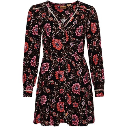 Superdry - Mini-jurk met V-hals en print - Dames - Jurken