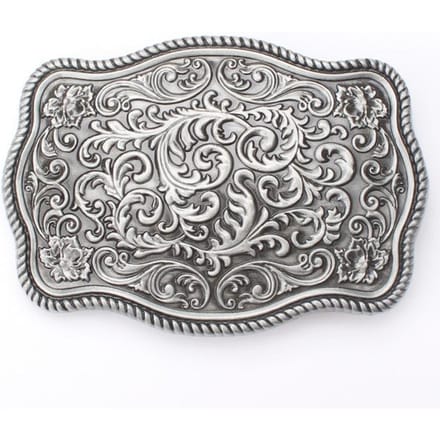 Le beau modèle botanique de boucle de ceinture argentée en bronze améliorent le tempérament gray
