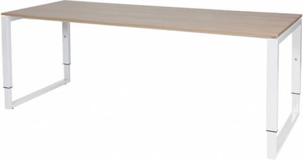 Verstelbaar Bureau - Plus 200x80 Havana Kersen - wit frame