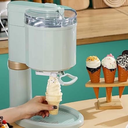 IJsmachine - Softserve machine - Desserts maken - Compact 1L formaat - 1 Liter - Zilver