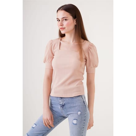 Slim Fit Vierkante Hals Blouse