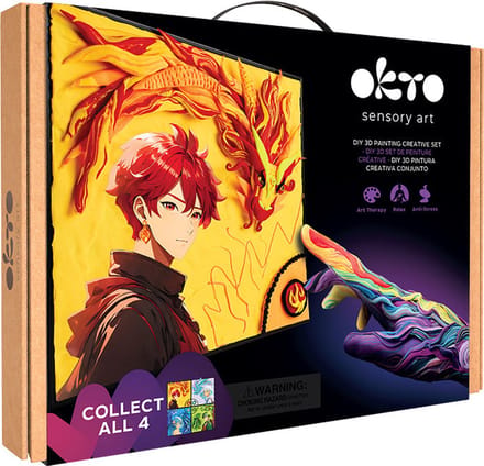 OKTO Sensory Art 3D - Manga - Vuur - Luchtdrogende Klei - 29X29Cm - 10 Jaar