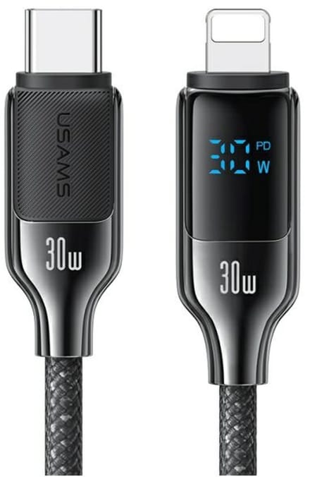 Usams Usb-C Naar Lightning Kabel 30W 1,2M Voor Iphone 11 12 13 Snellader