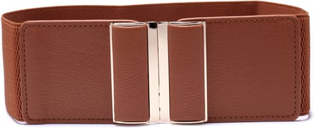 Amodi - Mooie Luxe Dames Riem - Elastische Damesriem - Stretch - Modern - Jurk - Jas - Vest - Colbert - Tailleriem - Mode - Camel Bruin