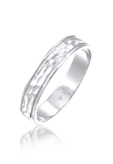 Elli PREMIUM - Ring - Elli PREMIUM Ring Dames Band Paar Partner Huwelijk Gestructureerd in 925 sterling zilver - Dames