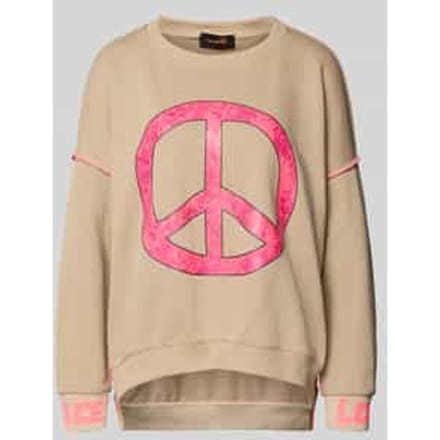 Oversized sweatshirt met geribde boorden