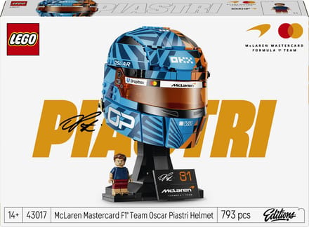 LEGO Bouwset | McLaren Formula 1 helm van Oscar Piastri 43017. Bouw deze gedetailleerde racerhelm van het McLaren F1® team.