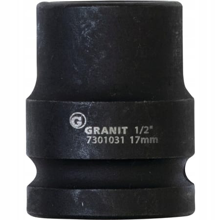 Slagdop 1/2" zeskant kort 17 mm