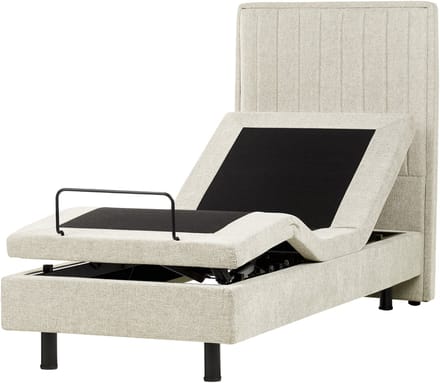 CASTELLAN - Eenpersoonsbed - Beige - 80 x 200 cm - Polyester