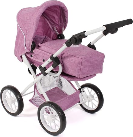 LENI combinatie poppenwagen, jeans roze