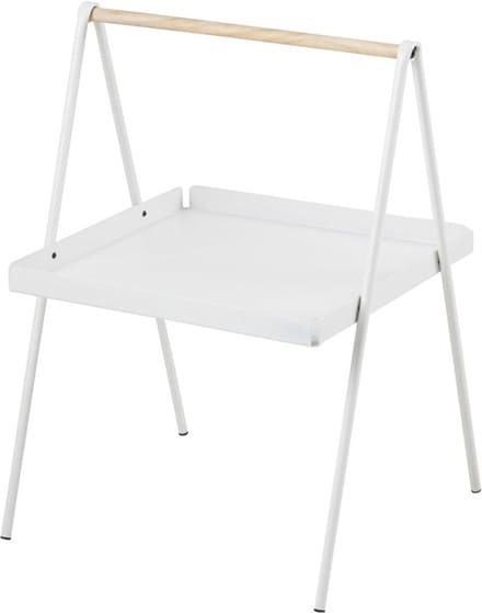 Slop-Sidetable - Wit Metaal/Hout