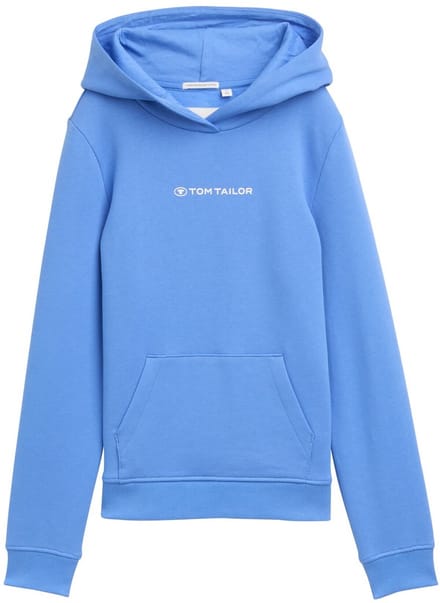Tom Tailor - Hoodie-sweatshirt met logoprint - Maat 152 - sicilian blue