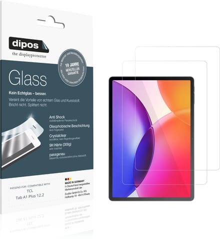 dipos – 2x Pantserfolie geschikt voor TCL Tab A1 Plus 12.2 | 9H Screenprotector