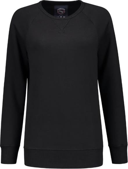 Lemon & Soda heavysweat raglan sweater voor dames zwart maat M