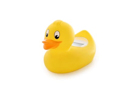 Badthermometer Eend - Digitale Meter - Veilig Baden - Waarschuwing bij Hoge Temperatuur - 10 cm - Geel