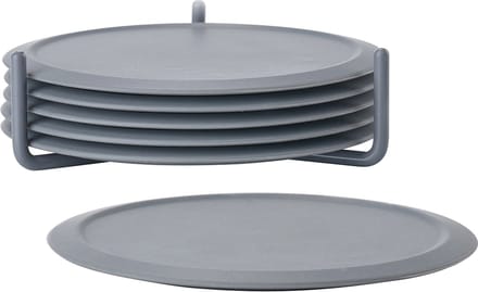 Zone Denmark Singles Glazen onderzetters Dia. 10 x 3,1 cm 6 st. Cool Grey