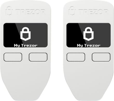 2x Trezor One - Voordeelbundel - Hardware Wallet - Wit