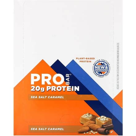 ProBar, Eiwitreep, Zeezout Karamel, 12 Repen, 70 g (2,47 oz) Elk