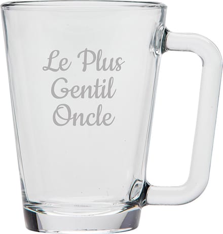 Theeglas gegraveerd - 26cl - Le Plus Gentil Oncle