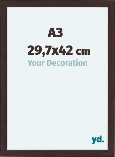 Your Decoration - Fotolijst A3 29,7x42 cm - MDF - Eiken Donker - Como