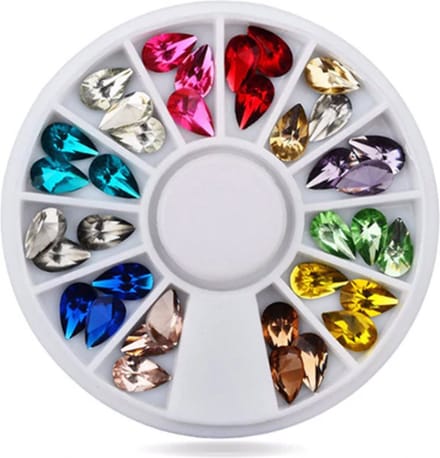 DW4Trading Nagelversiering Carrousel 12 - Nail Art - Acryl Gel - Rhinestones