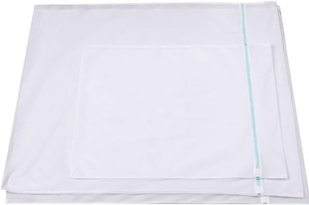 Wasmanden Netten - Kleding Beschermers - Kleding Wassen - Verstevigd Ontwerp - 90x110 cm - Wit