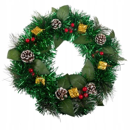Link Star Serie - Kerstkrans - 30cm - Natuurlijke Dennenappels - Licht gewicht